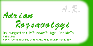 adrian rozsavolgyi business card